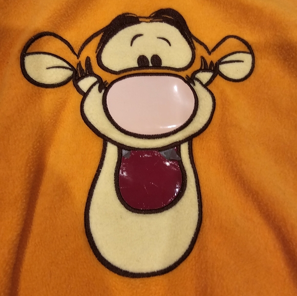 Vintage Disney Tigger Costume Onesie for Kids Orange Tiger Jumpsuit - Picture 2 of 5